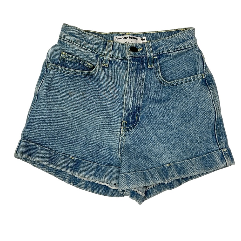 American Apparel High-Waisted Denim Shorts – Size 28 (W28)